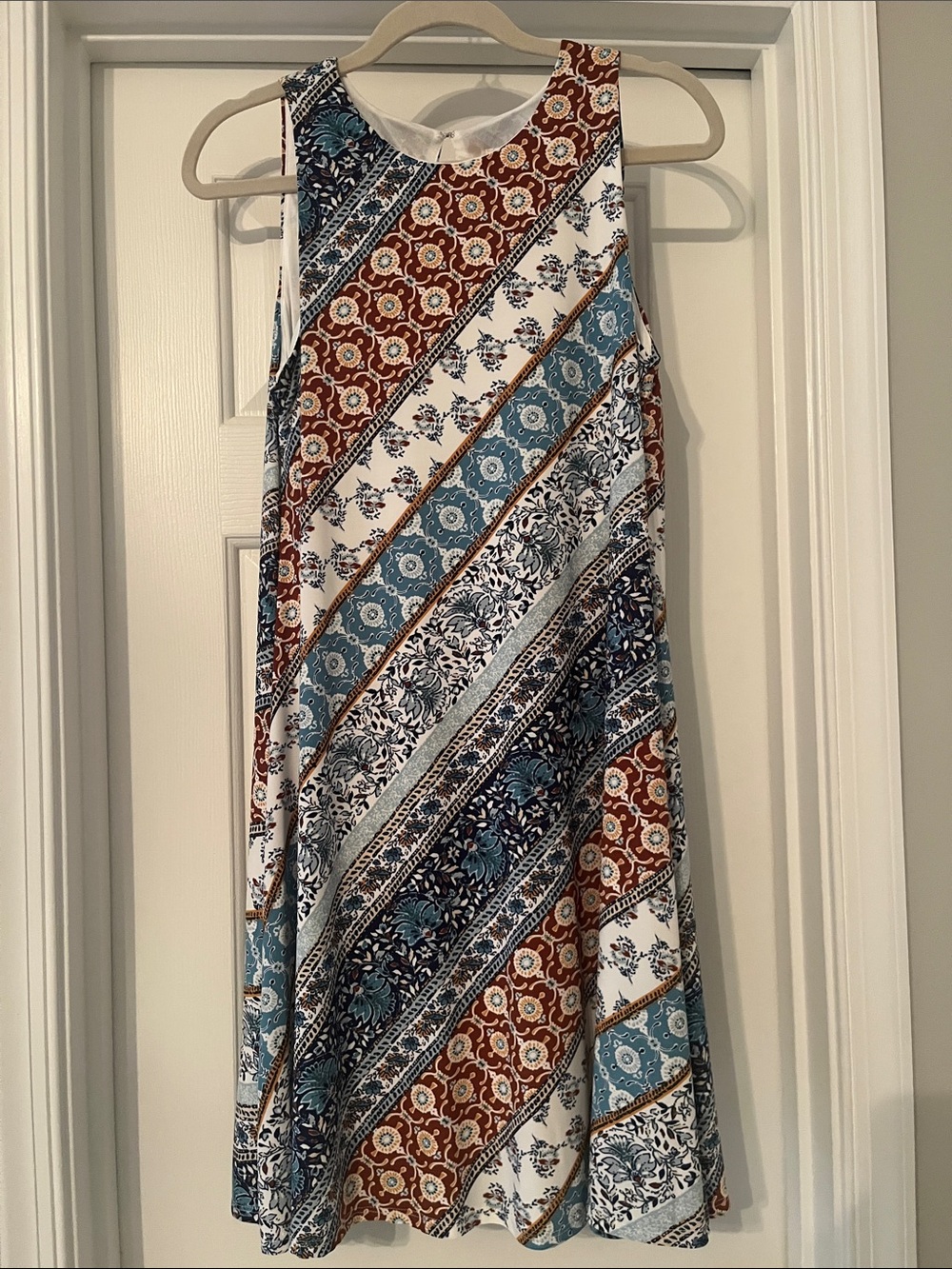 Anne Klein Printed Sleeveless A-Line Dress - size 4